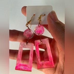 Pink drizzle earrings